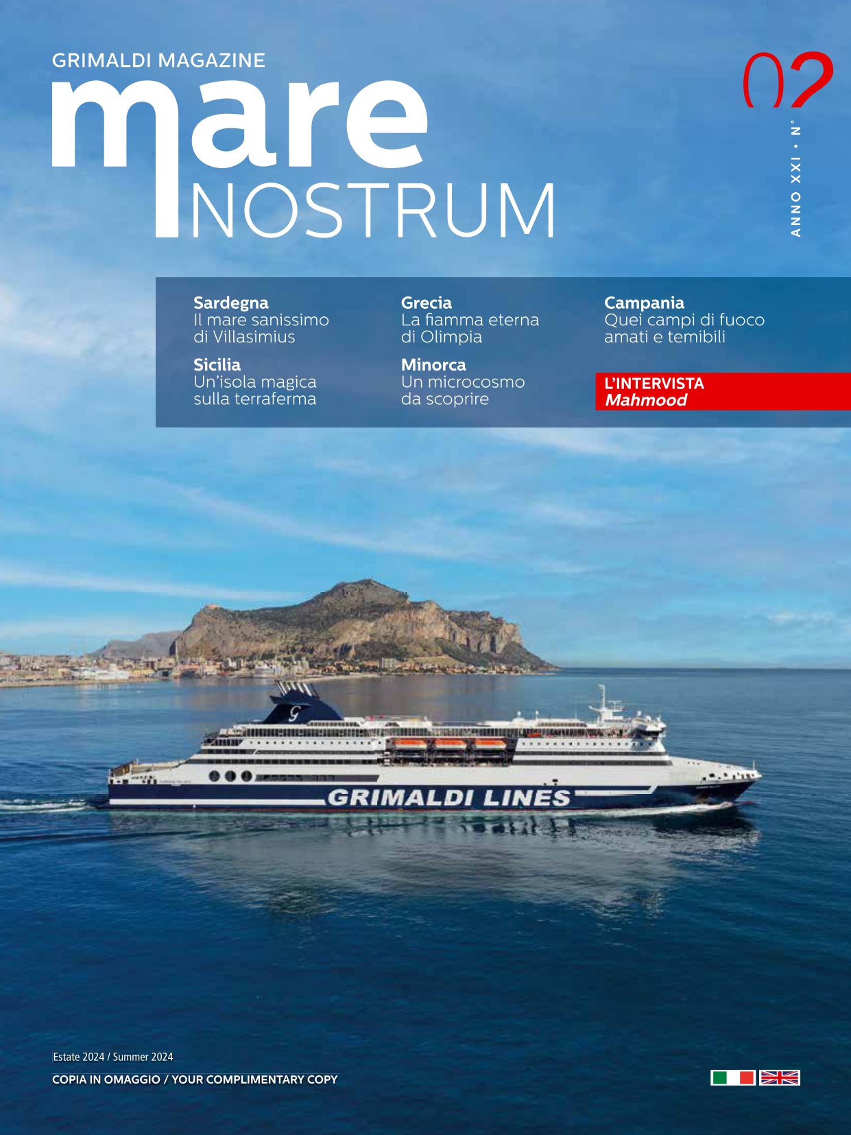 Grimaldi Magazine Mare Nostrum (Anno XXI n. 2) Italiano-Inglese